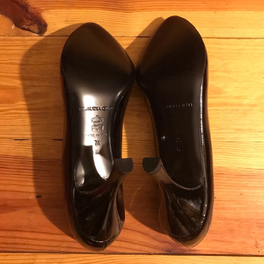 Claudia Ciuti Black Patent Leather Pumps, NWB, 7.5 - Picture 7 of 14